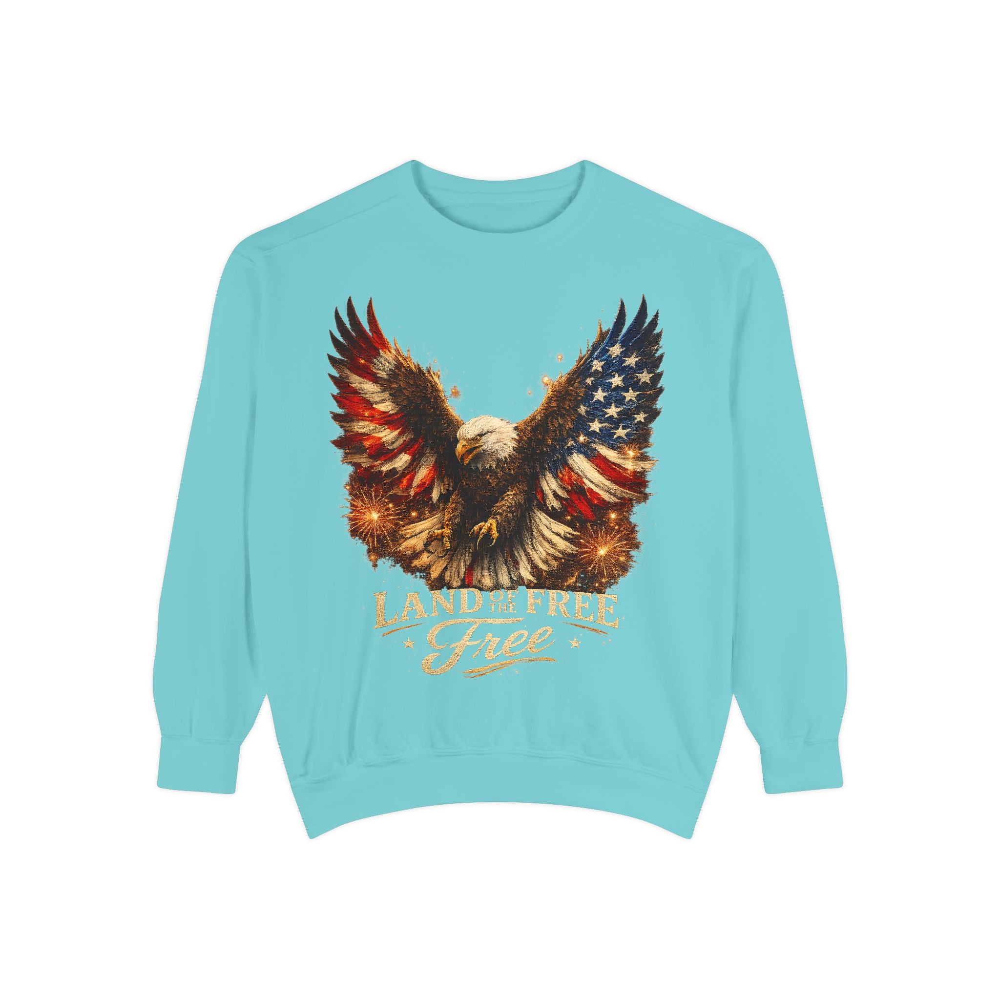 Patriotic Eagle Sweatshirt — Land of the Free Graphic Crewneck