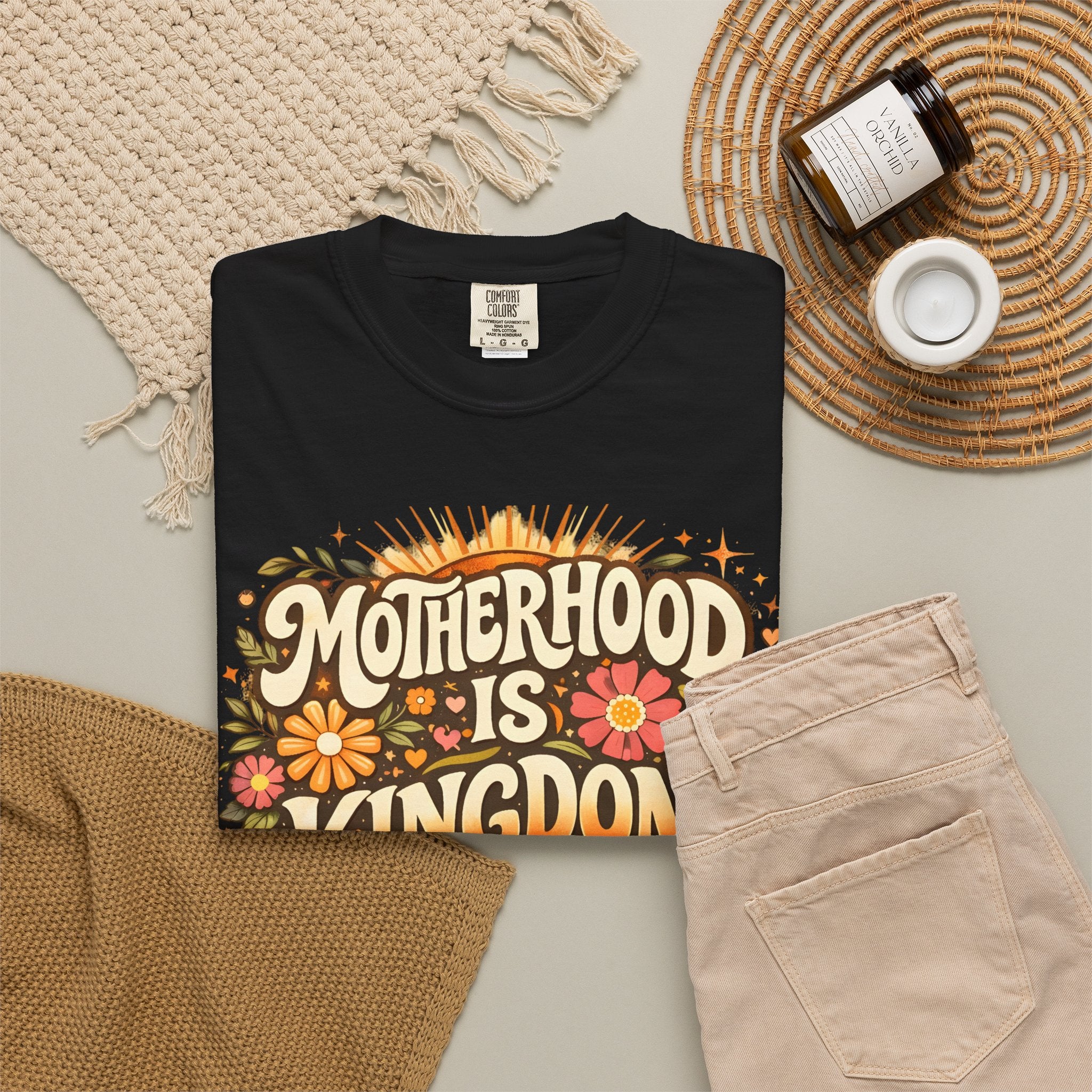 Motherhood Is Kingdom Work T-Shirt — Christian Mom Graphic Tee (Proverbs 31:27)