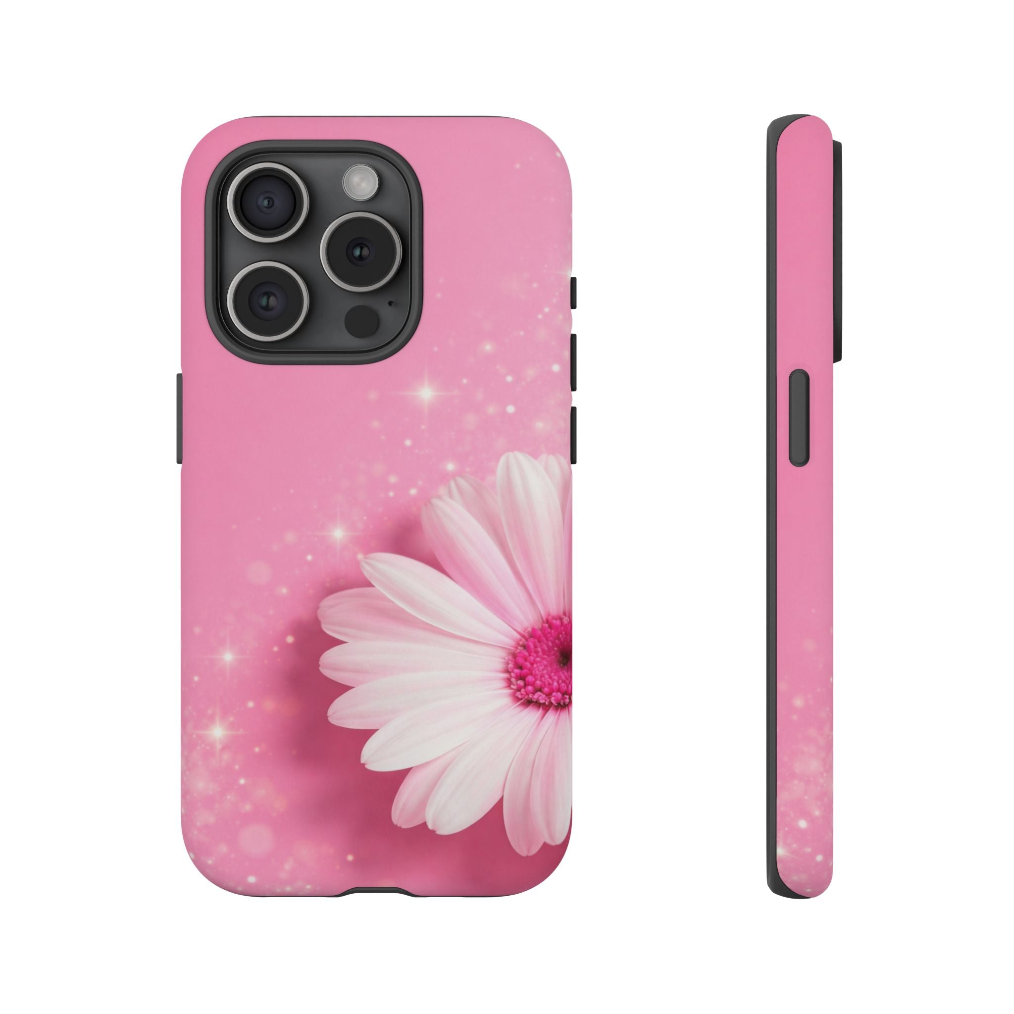 Pink Daisy Phone Case, Aesthetic Floral iPhone & Samsung Case, Cute Flower Phone Cover, Soft Girl Coquette Case, Feminine Pink Case