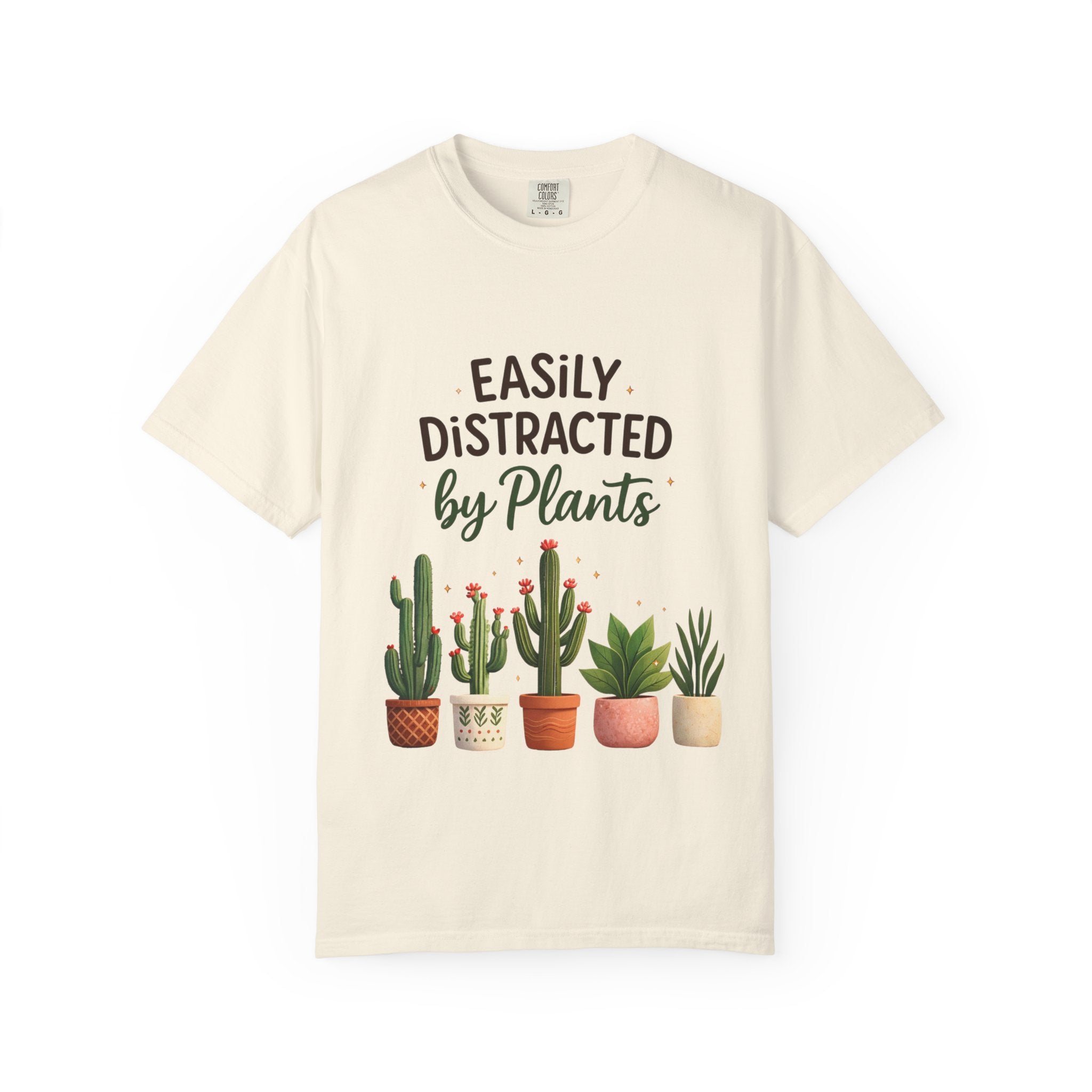Easily Distracted By Plants Shirt, Plant Lover T-Shirt, Funny Plant Mom Tee, Botanical Lover Gift, Succulent Cactus Shirt, Unisex Graphic Tee