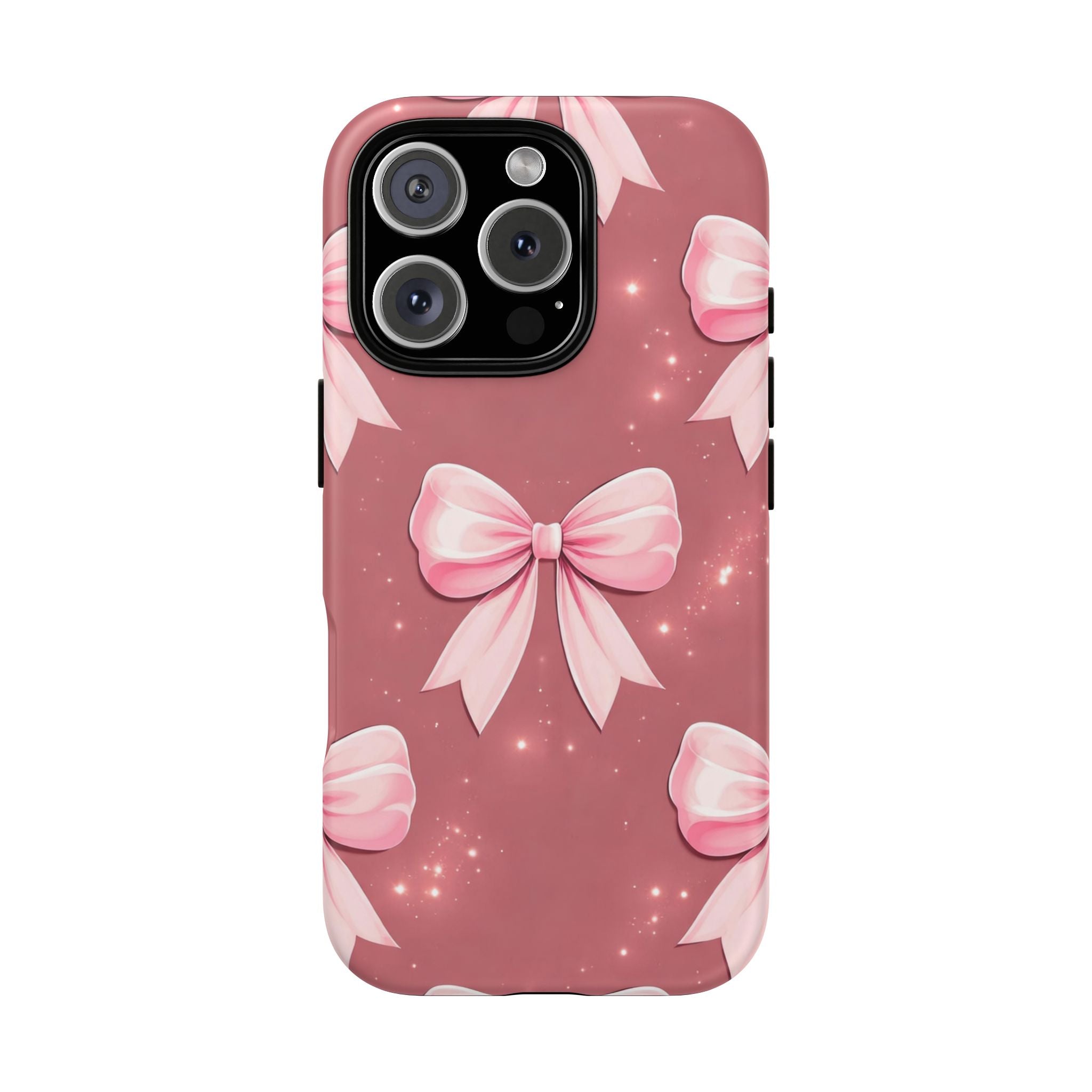 Pink Bow Phone Case, Coquette Aesthetic iPhone & Samsung Case, Cute Girly Pattern Case, Soft Girl Feminine Phone Cover